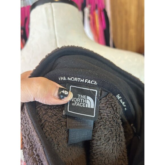 The North Face Chocolate Brown Fleece Women's Sz M Full Zip Pockets Logo Jacket - Picture 11 of 13